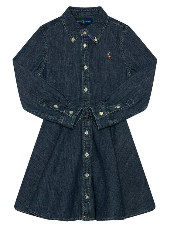 Polo Ralph Lauren Polo Ralph Lauren Повсякденна сукня Denim Shirtd 313698860001 Cиній Regular Fit