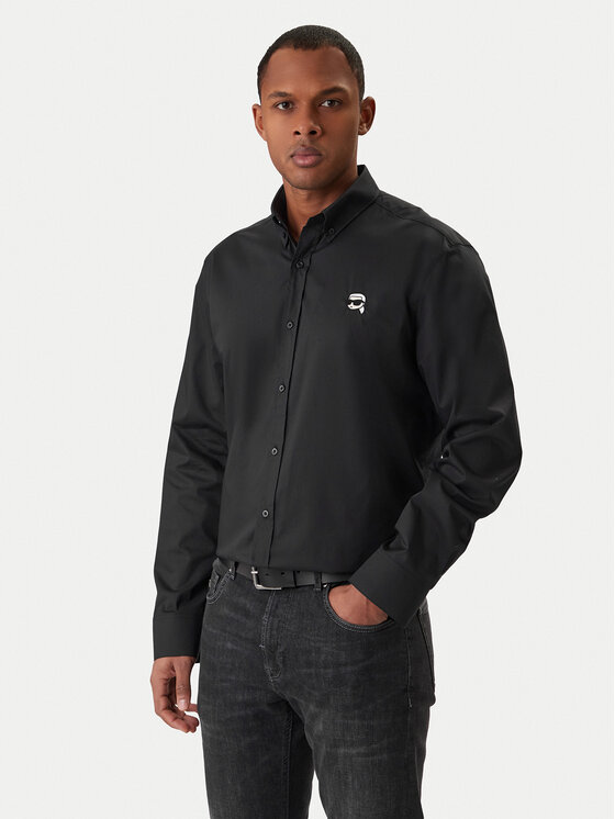 KARL LAGERFELD KARL LAGERFELD Hemd 605912 561600 Schwarz Regular Fit