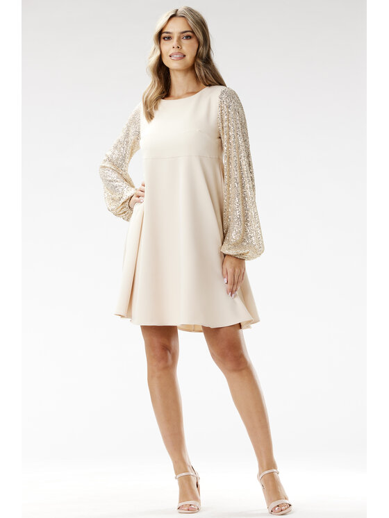 Awama Awama Abito da sera A694 Beige Basic Fit