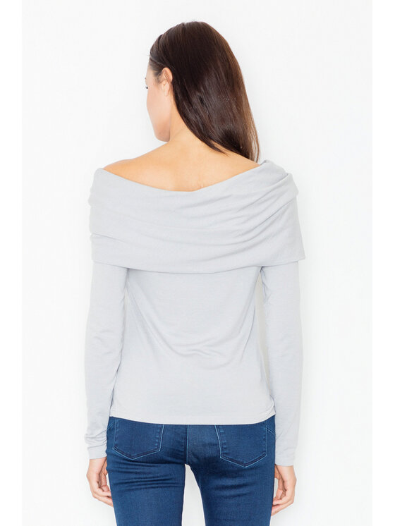 FIGL FIGL Bluzka M469 Szary Regular Fit