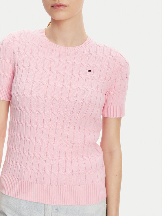 Tommy Hilfiger Tommy Hilfiger Sweater WW0WW38744 Rózsaszín Regular Fit