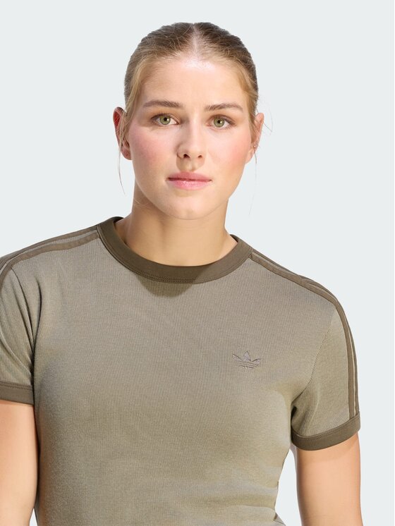adidas adidas T-Shirt 164729 Brązowy Slim Fit