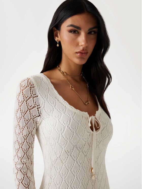 Guess Guess Každodenní šaty 176435 Bílá Classic Fit