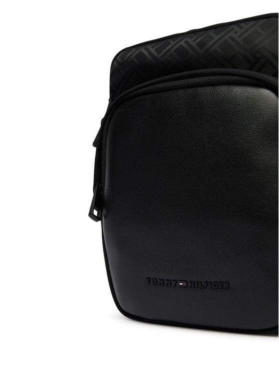 Tommy Hilfiger Tommy Hilfiger Crossover torbica Th Nylon Jaquard Mini Reporter AM0AM14412 Crna