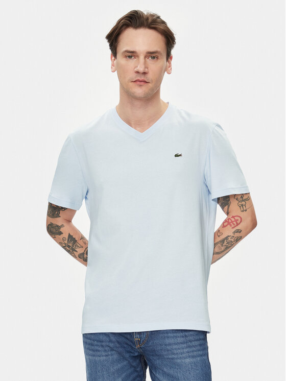 Lacoste Lacoste T-shirt TH2036 Svijetloplava Regular Fit