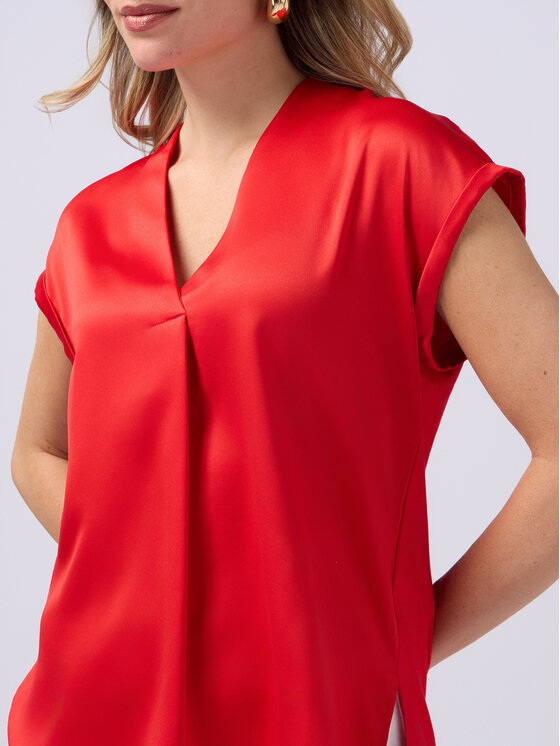 Oltre Oltre T-Shirt G268J003984N016 Czerwony Regular Fit