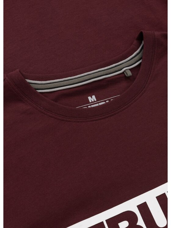 PITBULL PITBULL T-Shirt Koszulka męska HILLTOP L Bordowy Regular Fit
