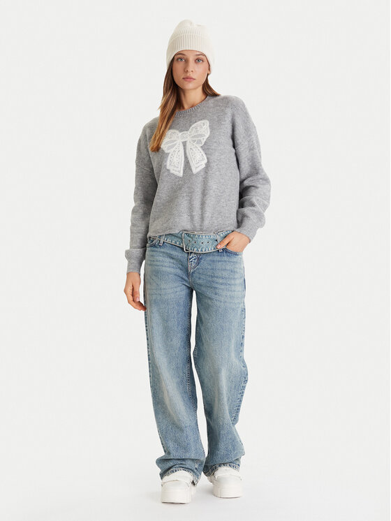 Vero Moda Vero Moda Sveter Ivory 10342072 Sivá Regular Fit
