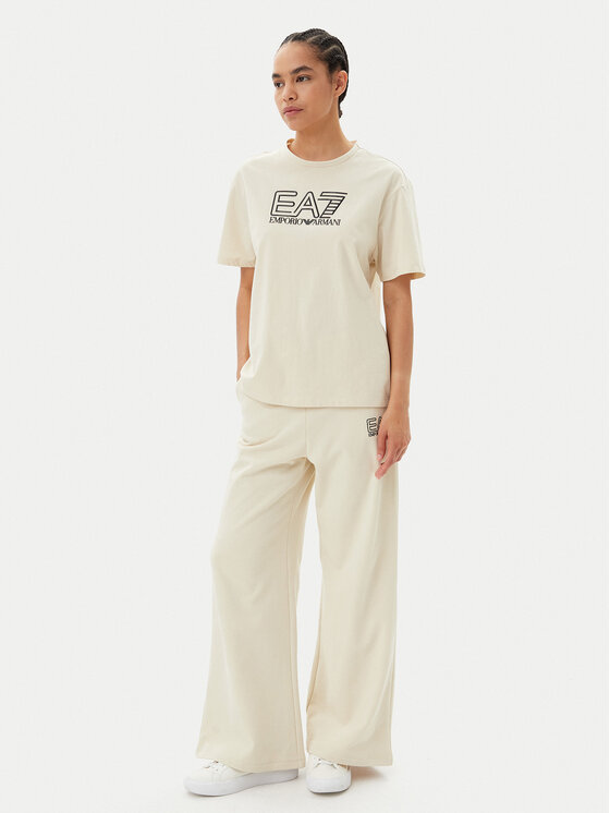 EA7 Emporio Armani EA7 Emporio Armani Majica 7W000098 AF12503 U1079 Bež Loose Fit