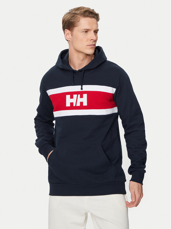 Helly Hansen Džemperis ar kapuci Salt Cotton Hoodie 34474 Tumši zils Regular Fit