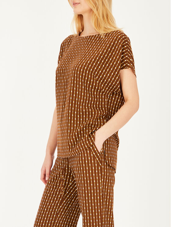 L’AF L’AF Bluzka Omi Brązowy Regular Fit