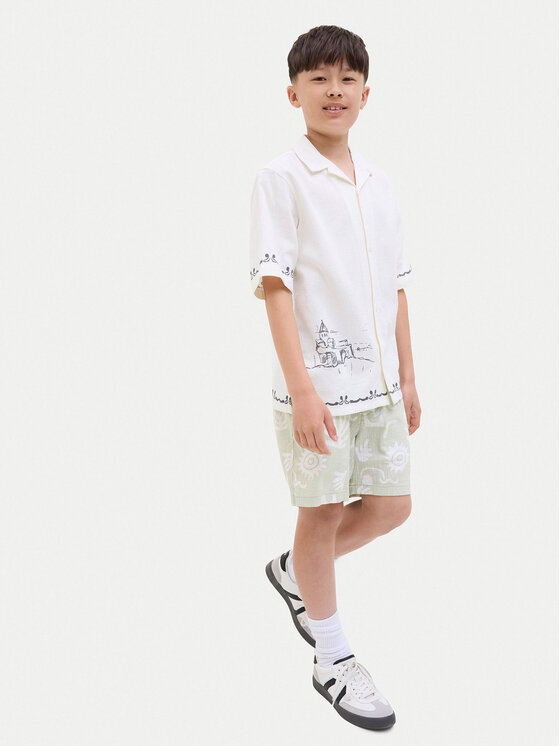 Jack & Jones Junior Jack & Jones Junior Bavlnené šortky 12277599 Zelená Relaxed Fit
