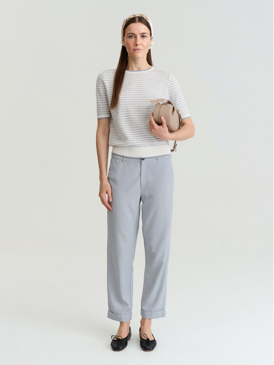 TATUUM TATUUM Spodnie materiałowe SEREMIO 1 Szary Loose Fit