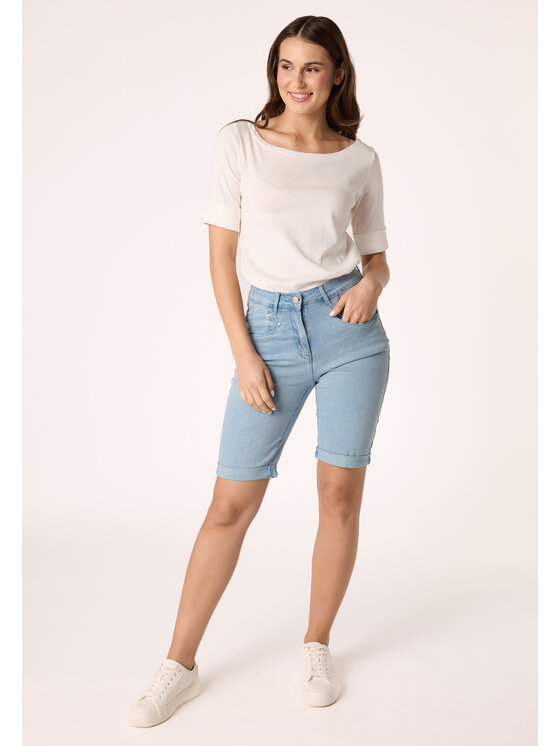 QUIOSQUE QUIOSQUE Džínsové šortky QUIOSQUE 3SS003801 Modrá Regular Fit