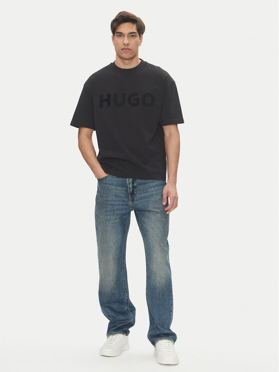 HUGO HUGO T-Shirt Dinkee 50525765 Czarny Oversize