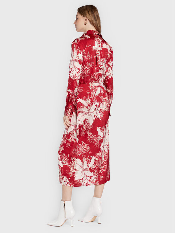 Guess Guess Rochie tip cămașă Dorothee W2BK13 WEX62 Roșu Regular Fit