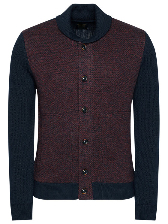 Pierre Cardin Pierre Cardin Kardigán 55648/000/2537 Bordová Regular Fit