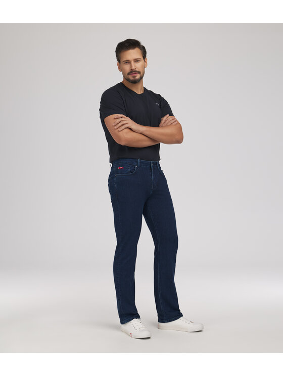 Lee Cooper Lee Cooper Jeansy JEANS M LC118 3205 BLUE BLACK Niebieski Regular Fit