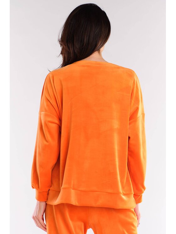 Awama Awama Bluza A410 Pomarańczowy Basic Fit