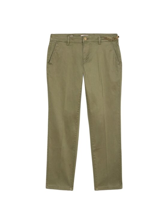 Oltre Oltre Pantaloni di tessuto P722R008636N035 Verde Regular Fit