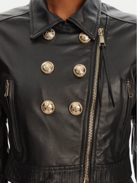 Babylon Babylon Lederjacke DSG526 Schwarz Regular Fit