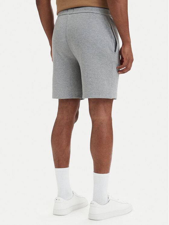 BOSS BOSS Športne kratke hlače Waffle 50535884 Temno siva Regular Fit