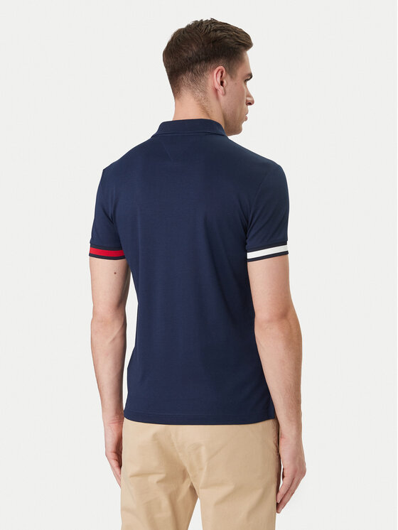 Tommy Hilfiger Tommy Hilfiger Polo särk MW0MW42743 Tumesinine Slim Fit