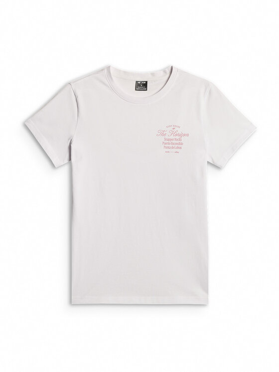 4F 4F T-Shirt COMMERCIAL Biały Regular Fit