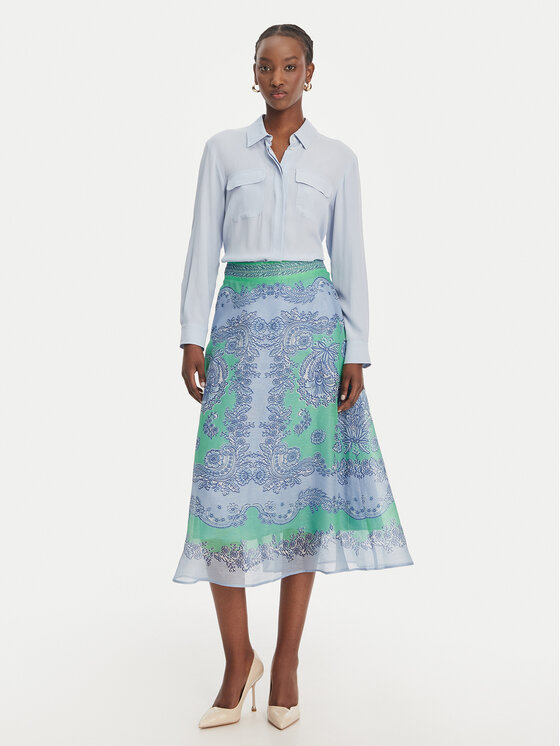 Hale Bob Hale Bob Fustă midi with silk Winslow 61LU440A Verde Regular Fit