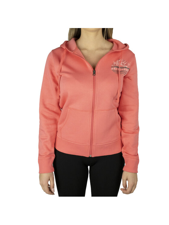 Skechers Skechers Bluza Skechers Full Zip Hoodie Różowy Regular Fit
