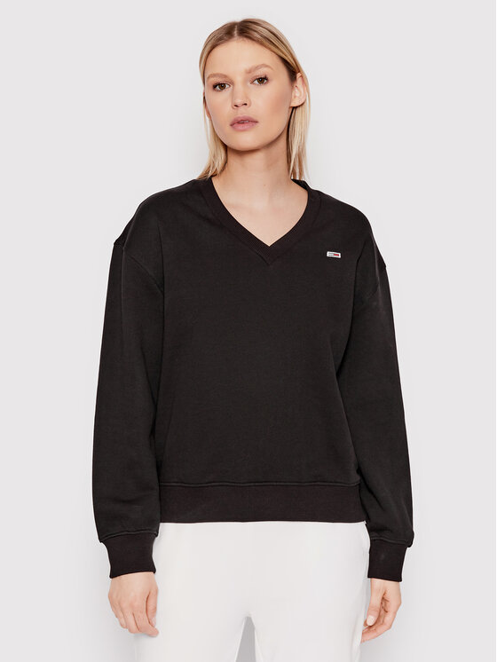 Tommy Jeans Tommy Jeans Bluza Rlxd Feminine DW0DW12725 Czarny Relaxed Fit