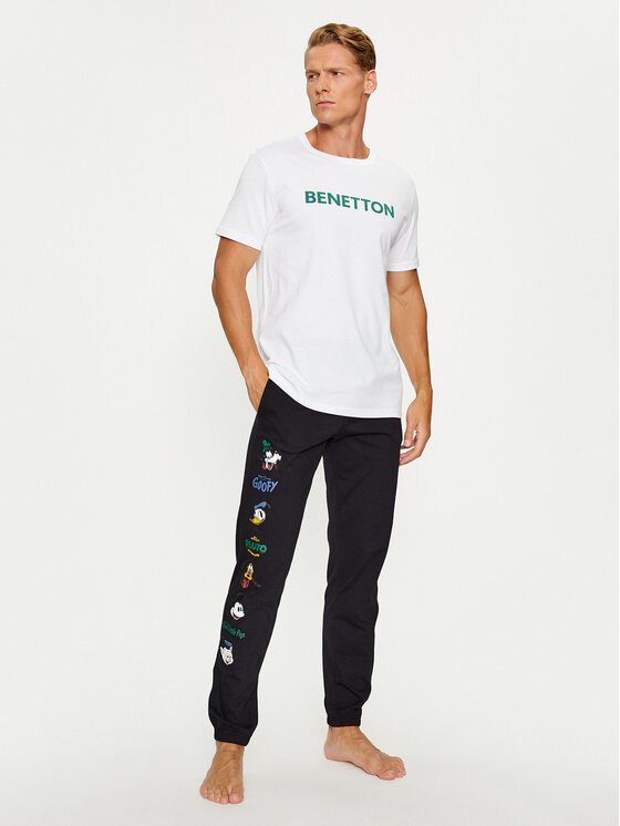 United Colors Of Benetton United Colors Of Benetton Pyžamové kalhoty 3VR54F00K Černá Regular Fit