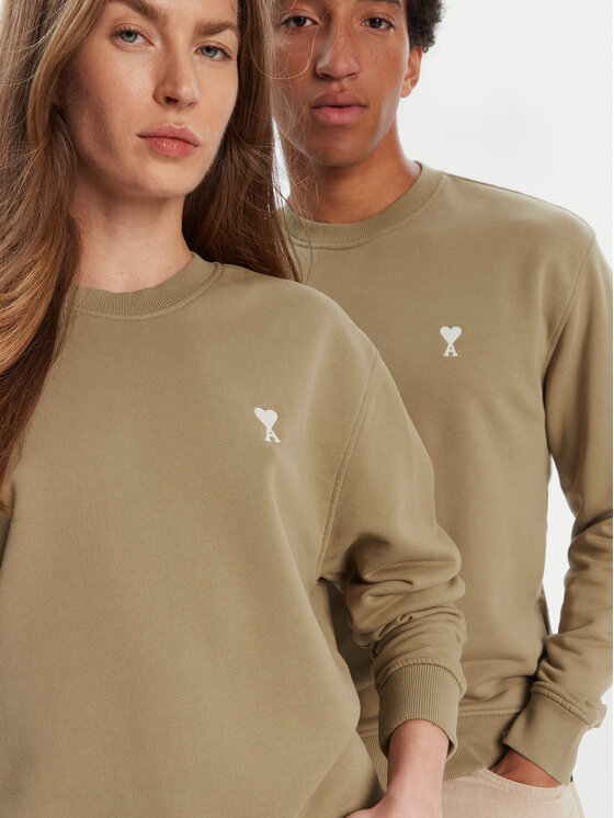 AMI Paris AMI Paris Sweatshirt HSW060.730 Khakifarben Regular Fit