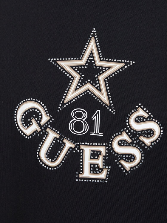 Guess Guess Футболка V6YI04 K4268 Чорний Regular Fit