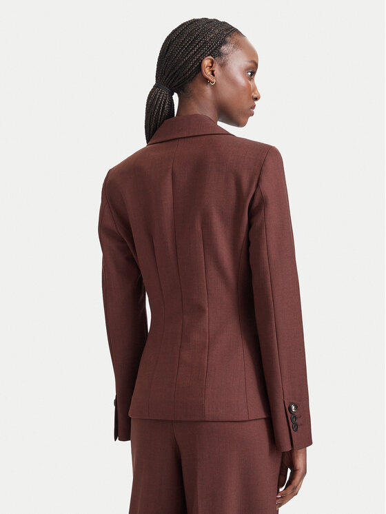 Marella Marella Švarkas Fumana 2623046032 Tamsiai ruda Slim Fit