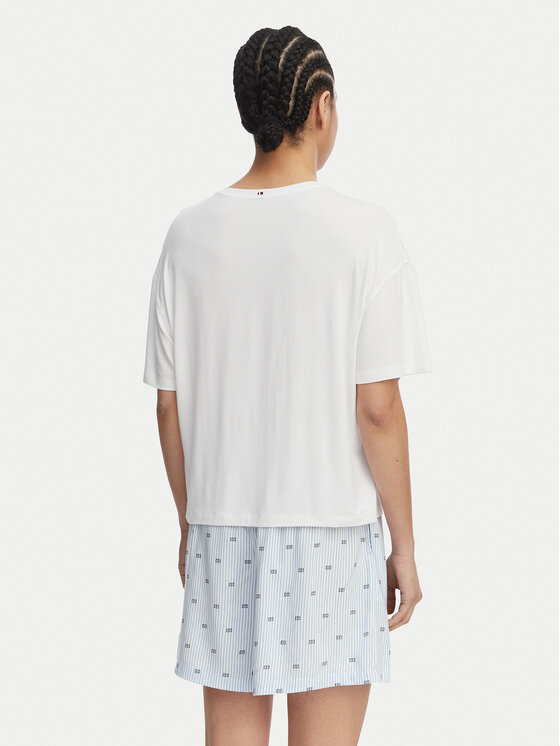 Tommy Hilfiger Tommy Hilfiger Piżama UW0UW06328 Biały Regular Fit