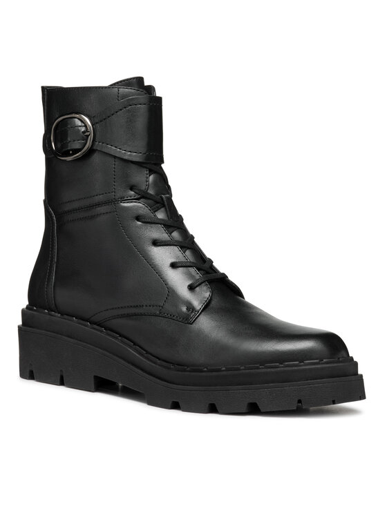Geox Geox Šnurovacia obuv D Felleny D46XEB 00043 C9999 Čierna