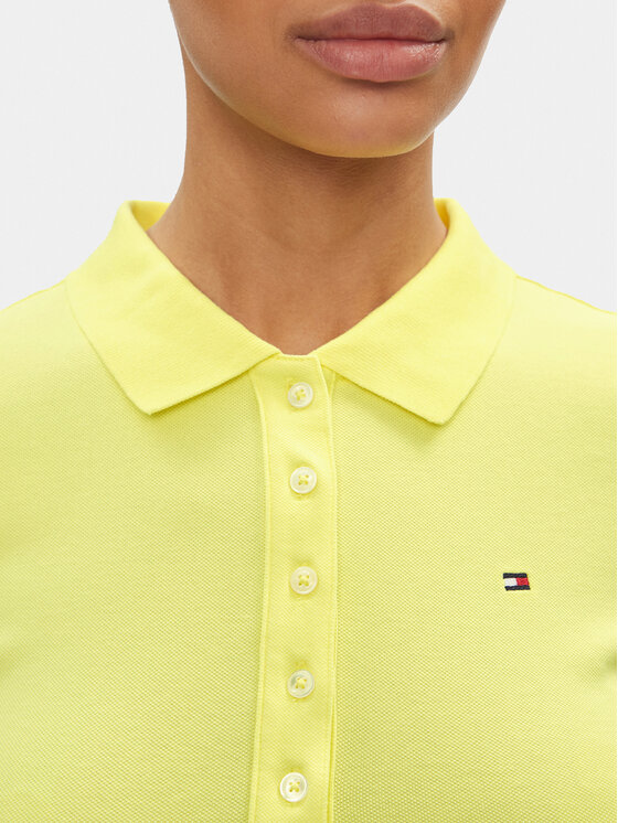 Tommy Hilfiger Tommy Hilfiger Ежедневна рокля 1985 WW0WW37853 Жълт Slim Fit