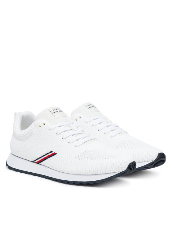 Tommy Hilfiger Tommy Hilfiger Sneakersy New Runner Eva Corpo Knit FM0FM05648 Bílá