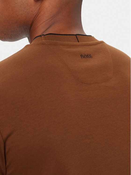 BOSS BOSS T-Shirt C-Thompson 50575011 Brązowy Regular Fit