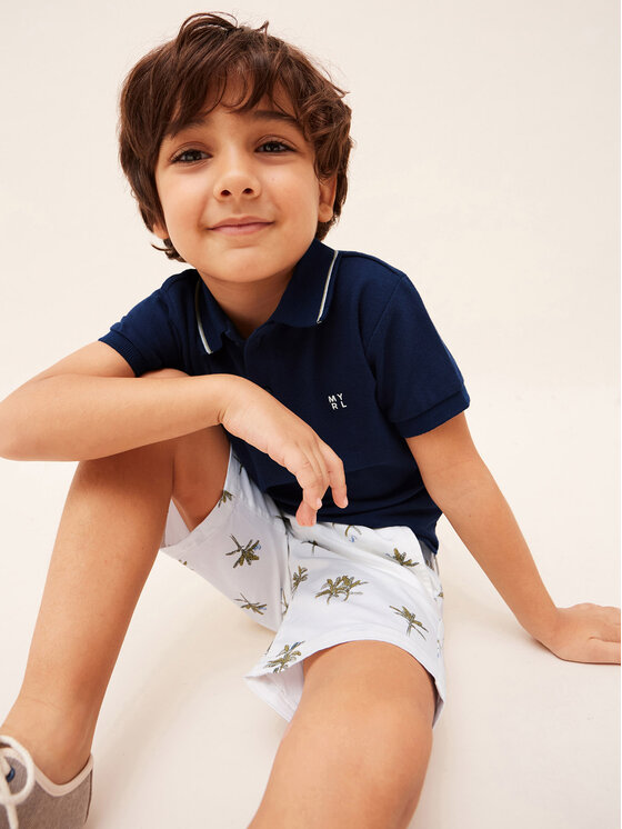 Mayoral Mayoral Komplet polo i spodenki 3241 Kolorowy Regular Fit