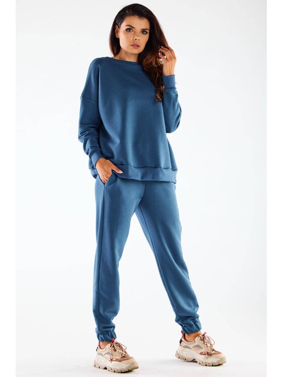 Infinite You Infinite You Mikina M276 Modrá Basic Fit
