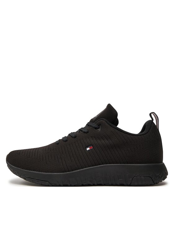 Tommy Hilfiger Tommy Hilfiger Sneakers Corporate Knit Rib Runner FM0FM02838 Negru