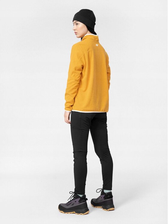 4F 4F Bluza 4FAW22TFSWF142-70S Pomarańczowy Regular Fit