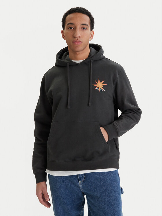 RVCA RVCA Суитшърт Pegasus EVYSF00137 Черен Boxy Fit