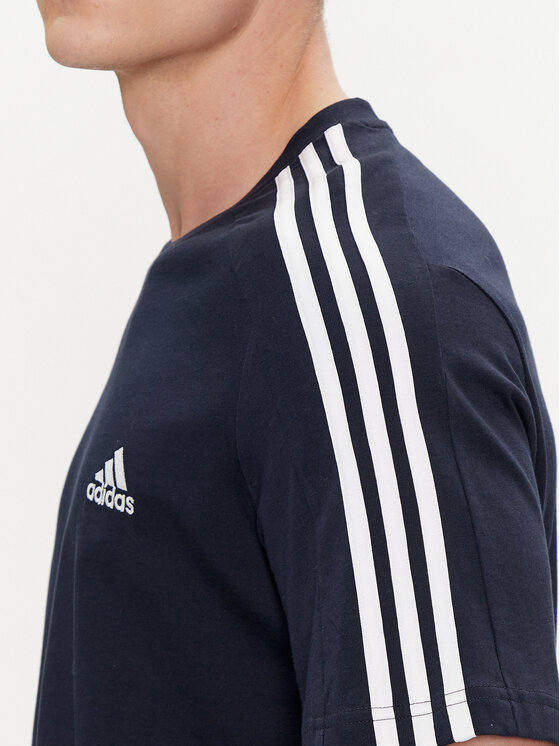 adidas adidas T-Shirt Essentials Single Jersey 3-Stripes T-Shirt IC9335 Niebieski Regular Fit