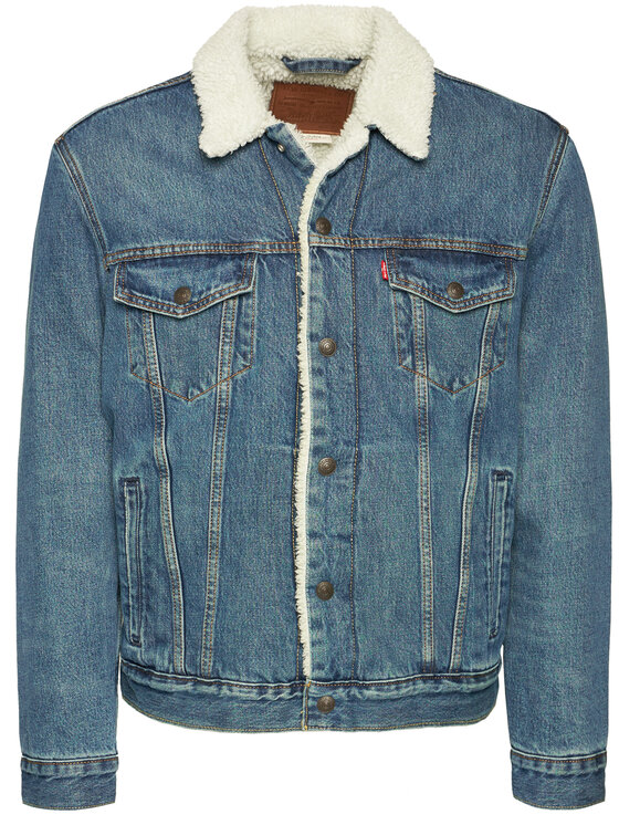 Levi's® Levi's® Džínsová bunda Type III Sherpa 16365-0128 Modrá Regular Fit