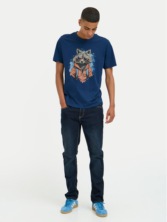 Blend Blend T-krekls 20717754 Zils Regular Fit