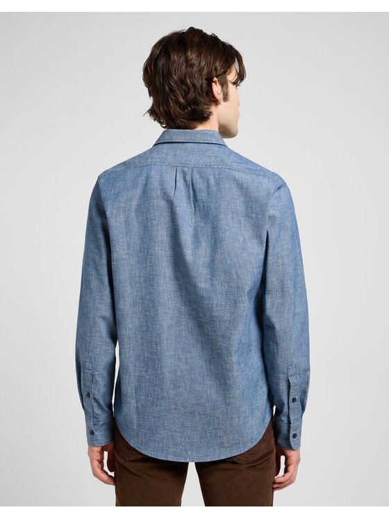 Lee Lee Camicia PATCH SHIRT Blu Regular Fit
