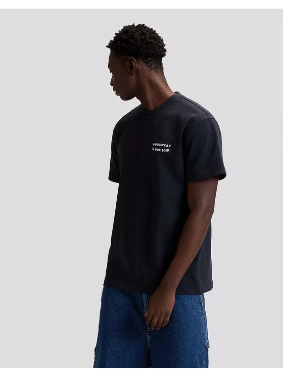 Lee Lee T-Shirt WW BUILDING TEE Niebieski Relaxed Fit